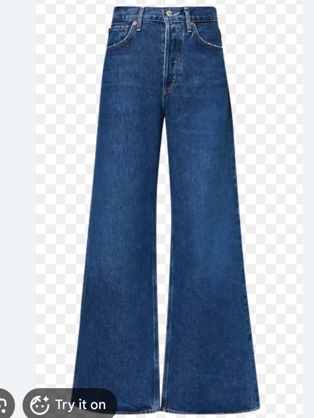 Frame Denim Dark Blue Wide-Leg Jeans